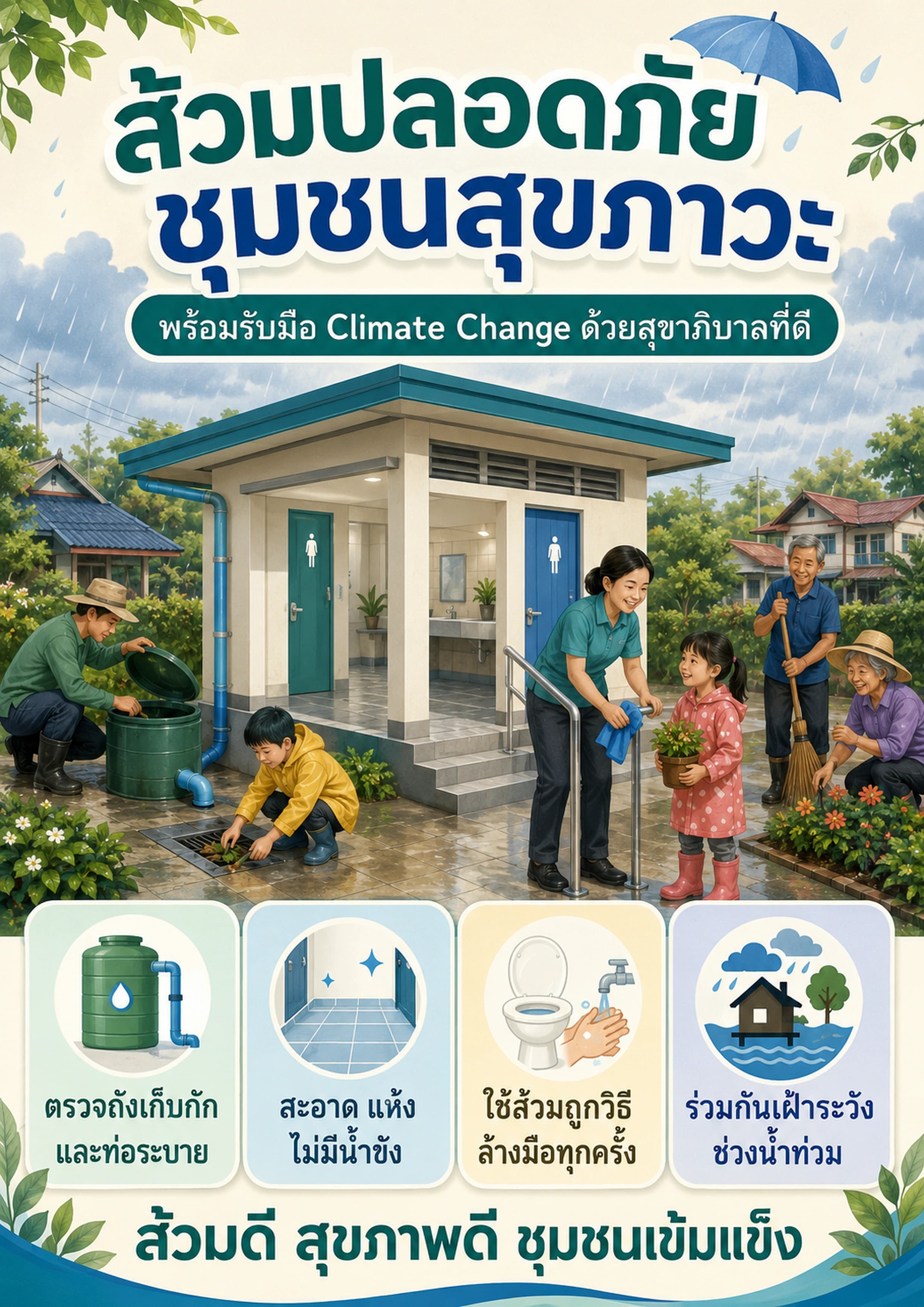 ส้วมปลอดภัย ชุมชนสุขภาวะ: สุขาภิบาลไทยต้องพร้อมรับมือ Climate Change