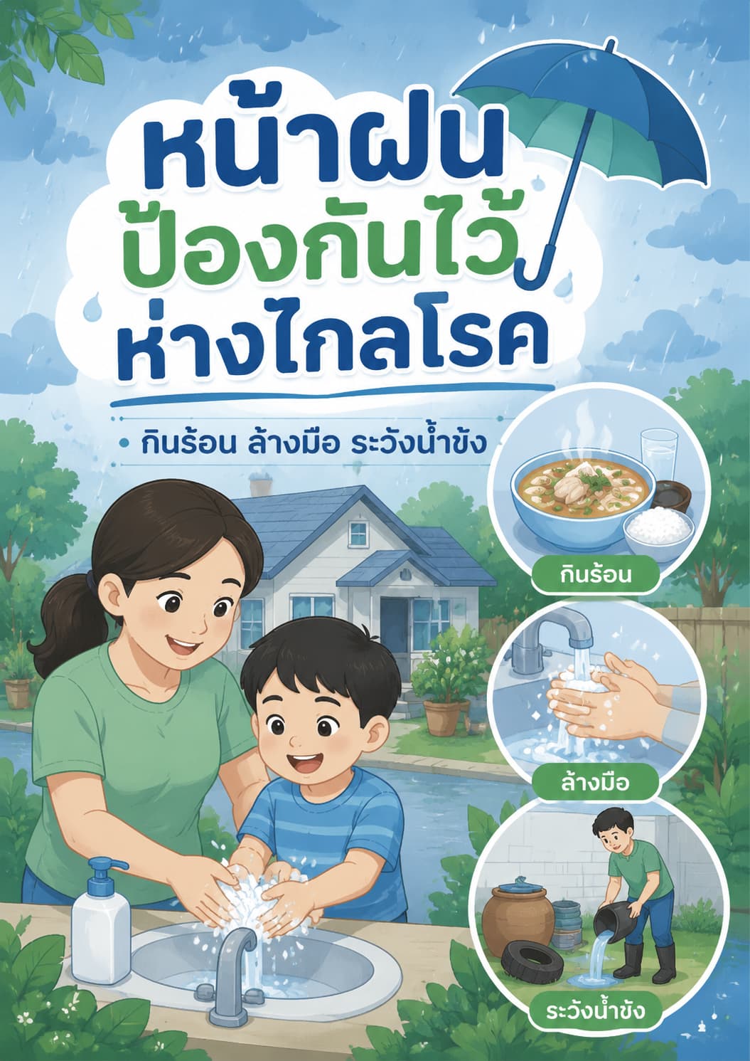 รับมือหน้าฝนอย่างรอบด้าน ลดเสี่ยงโรคติดต่อและภัยสุขภาพ