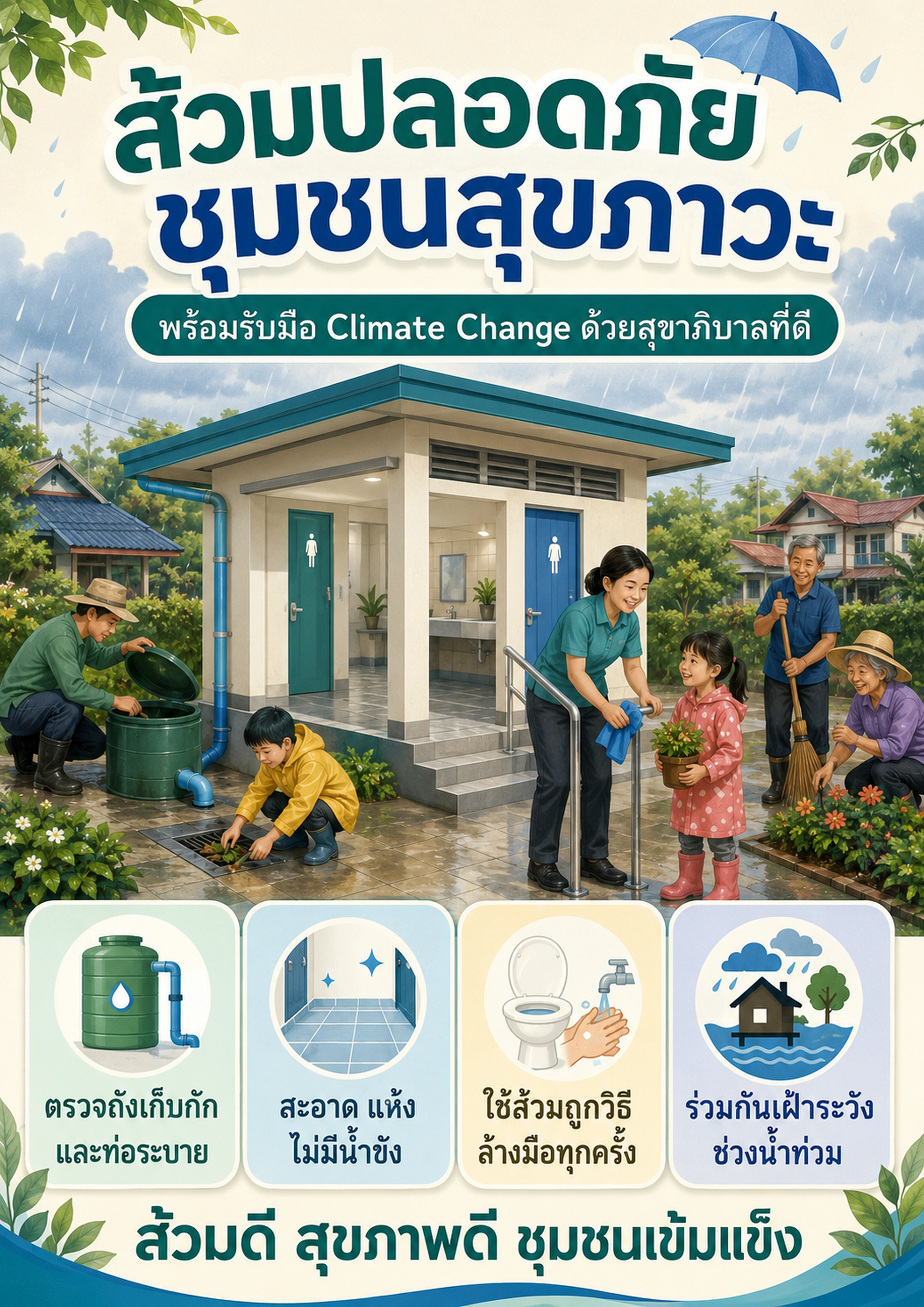 ส้วมปลอดภัย ชุมชนสุขภาวะ: สุขาภิบาลไทยต้องพร้อมรับมือ Climate Change
