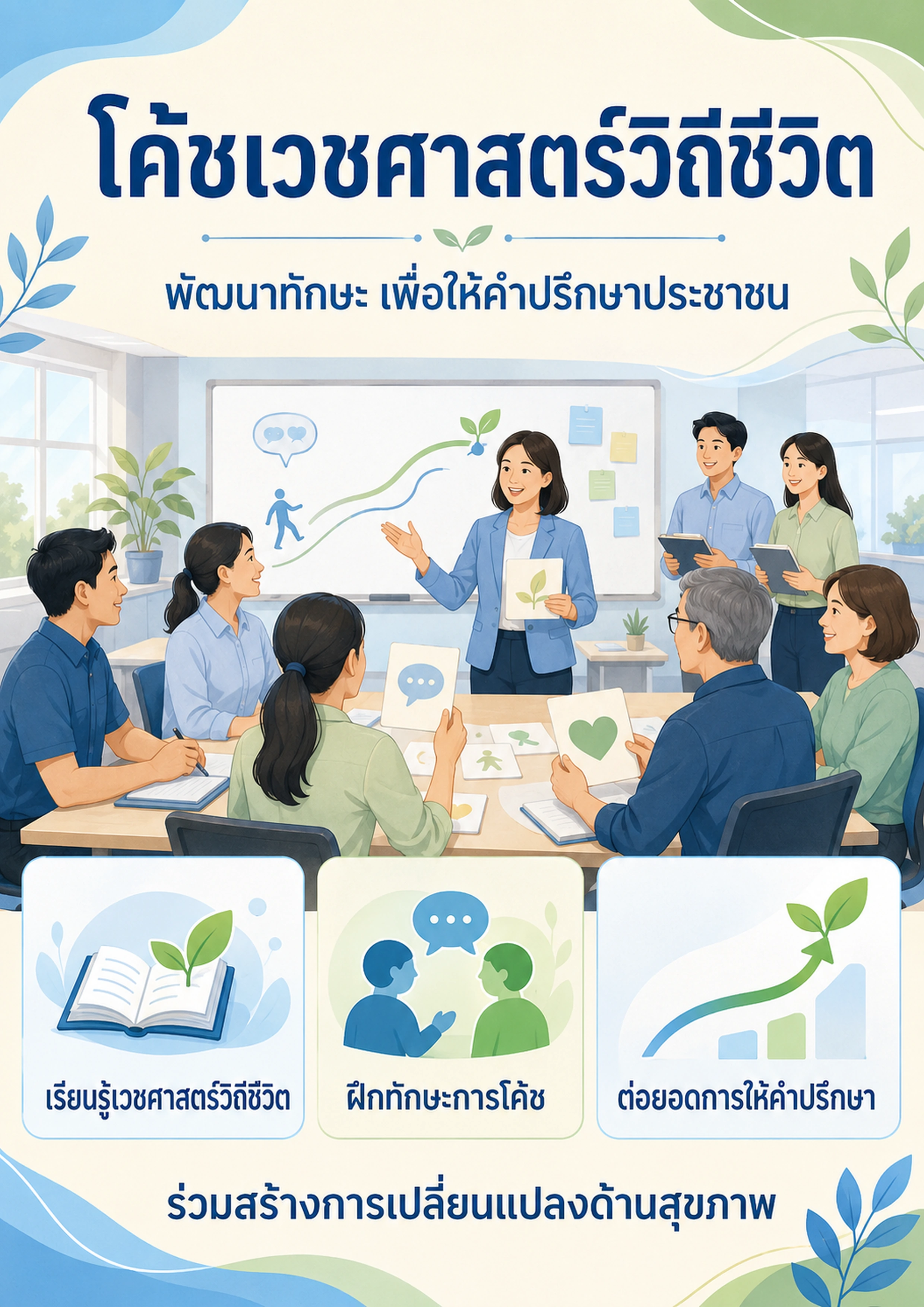 กรมอนามัยพัฒนา “โค้ชเวชศาสตร์วิถีชีวิต” หนุนทักษะให้คำปรึกษาประชาชน